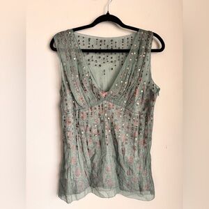 Y2K style Embellished Sleeveless Top